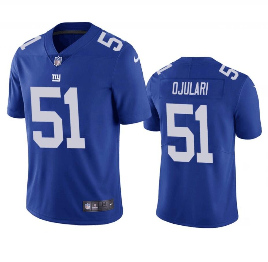 Men New York Giants 51 Azeez Ojulari Blue Vapor Untouchable Limited Stitched Jersey