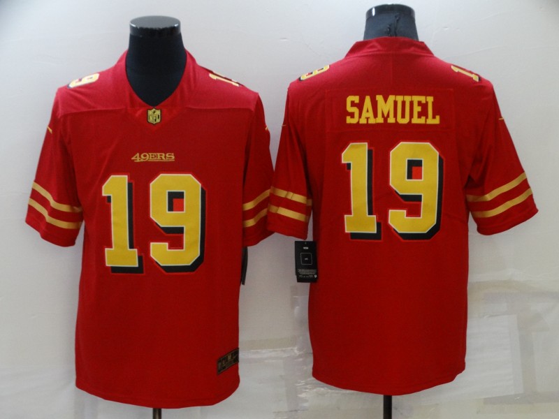 Men San Francisco 49ers 19 Deebo Samuel Red Gold Vapor Untouchable Limited Stitched Jersey