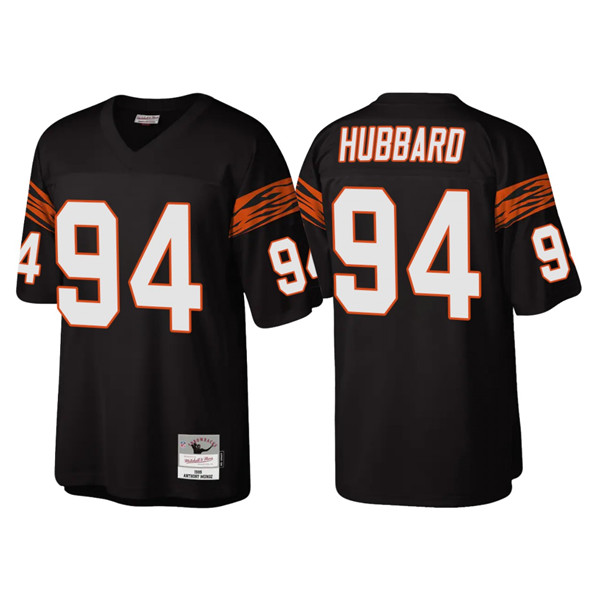 Men Cincinnati Bengals 94 Sam Hubbard Black Throwback Legacy Stitched Jerse