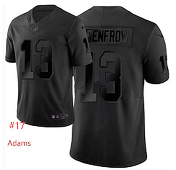 Men Las Vegas Raiders #17 Devante Adams Black Fashion Stitched J