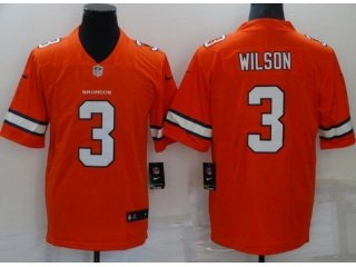 Women Denver Broncos #3 Russell Wilson Orange 2022 Color Rush Stitched NFL Nike Limited Jersey - 副本