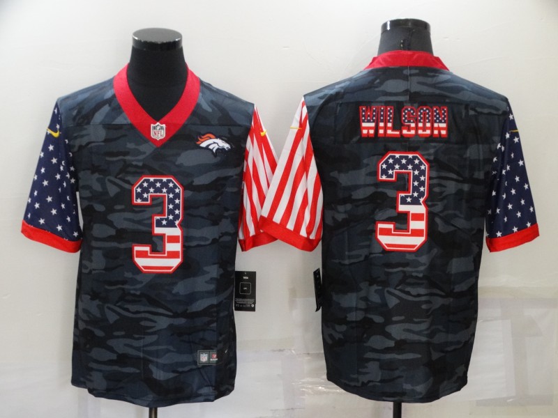 Men's Denver Broncos #3 Russell Wilson USA Camo 2020 Salute To Service Stitched NFL Nike Limited Jer