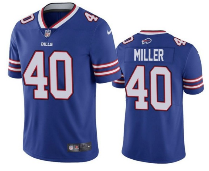 Men's Buffalo Bills #40 Von Miller Royal Vapor Untouchable Limited Stitched Jersey