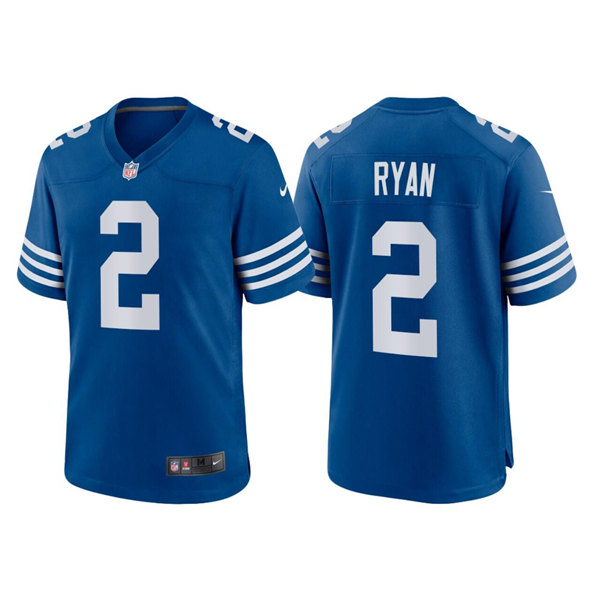 Men's Indianapolis Colts #2 Matt Ryan Blue Stitched Football Jer