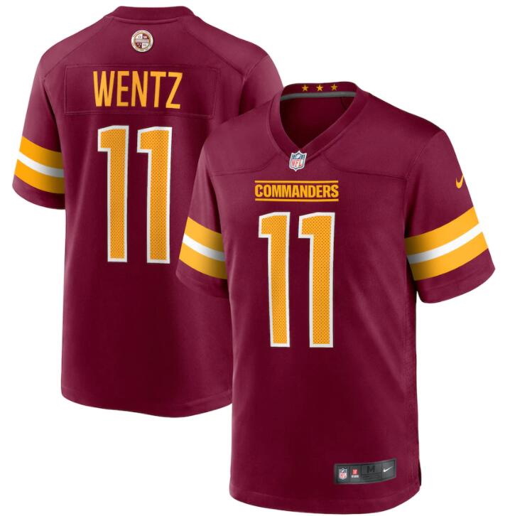 Youth Washington Commanders #11 Carson Wentz Red Burgundy Stitched Limited Jersey