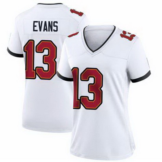 Women Tampa Bay Buccaneers 13 Mike Evans Nike White Vapor Limited Jersey