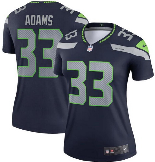 Women Seattle Seahawks Jamal Adams #33 Green Vapor Limited Football Jersey