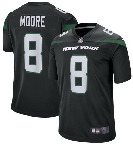 Youth New York Jets Elijah Moore #8 Black Vapor Limited Stitched Football Jersey