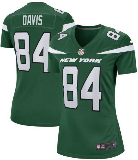 Women New York Jets Corey Davis #84 Green Vapor Limited Stitched Football Jersey