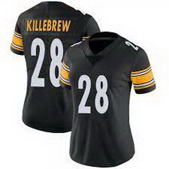 Women Pittsburgh Steelers Miles Killebrew #28 Black Vapor Limite