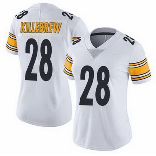 Women Pittsburgh Steelers Miles Killebrew #28 White Vapor Limite