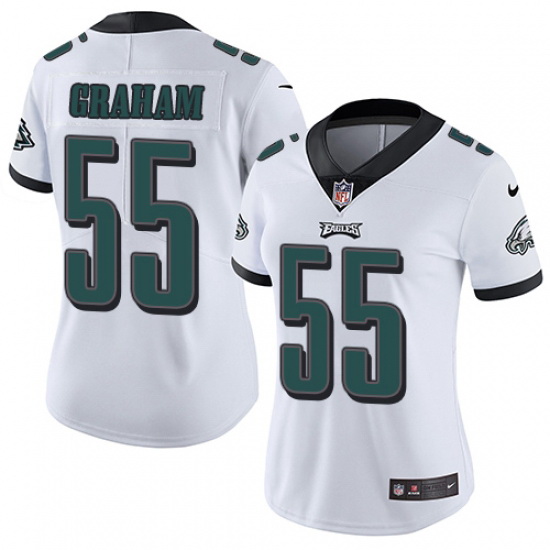 Women's Nike Philadelphia Eagles #55 Brandon Graham White Vapor Untouchable Limited Player NFL Jerse