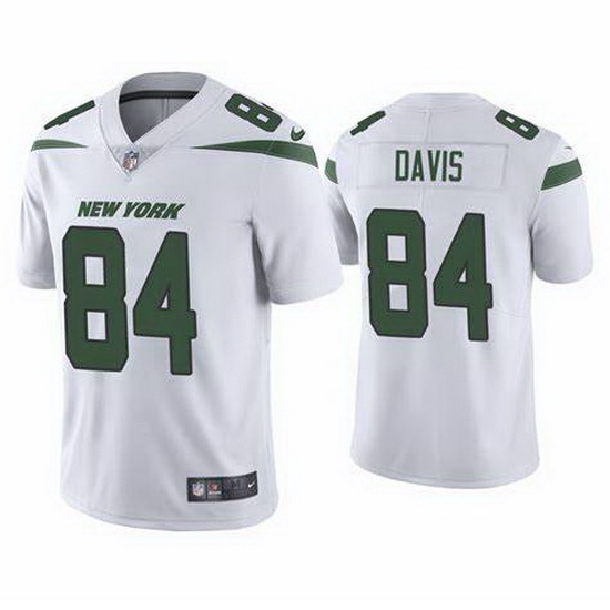 Men New York Jets Corey Davis #84 White Vapor Limited Stitched Football Jersey