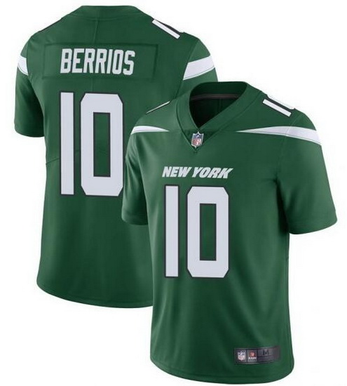 Men's New York Jets #10 Braxton Berrios Green Vapor Untouchable 