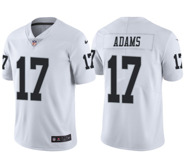 Youth Las Vegas Raiders #17 Davante Adams White Vapor Limited Stitched Jersey