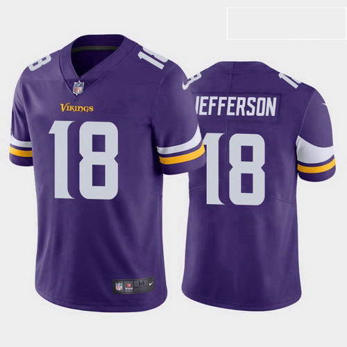 Youth Minnesota Vikings Justin Jefferson #18 Purple Vapor Limite