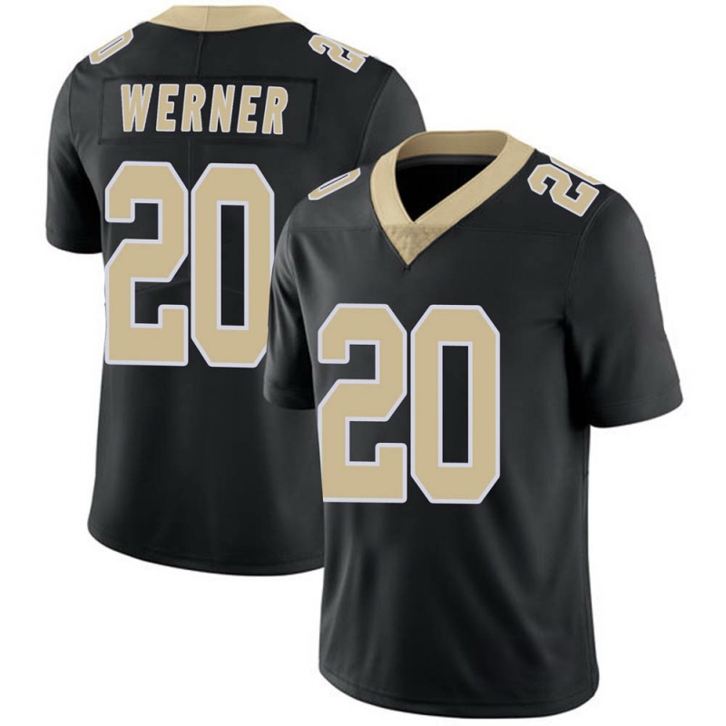 Youth New Orleans Saints Pete Werner #20 Black Vapor Limited Sti