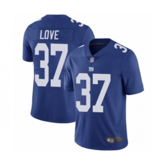 Youth New York Giants #37 Julian Love Royal Blue Team Color Vapor Untouchable Limited Player Footbal