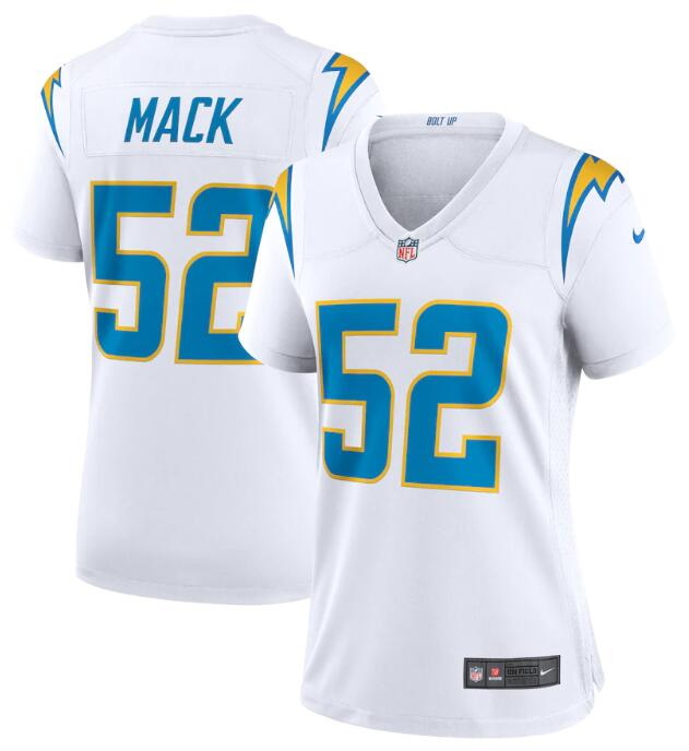 Women Los Angeles Chargers Khalil Mack #52 White Vapor Limited Jersey