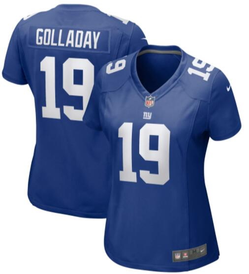 Women Nike New York Giants 19 Kenny Golladay Blue Stitched NFL Vapor Untouchable Limited Jersey