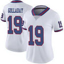 Women Nike New York Giants 19 Kenny Golladay White Blue Stitched