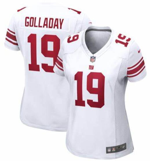 Women Nike New York Giants 19 Kenny Golladay White Stitched NFL 