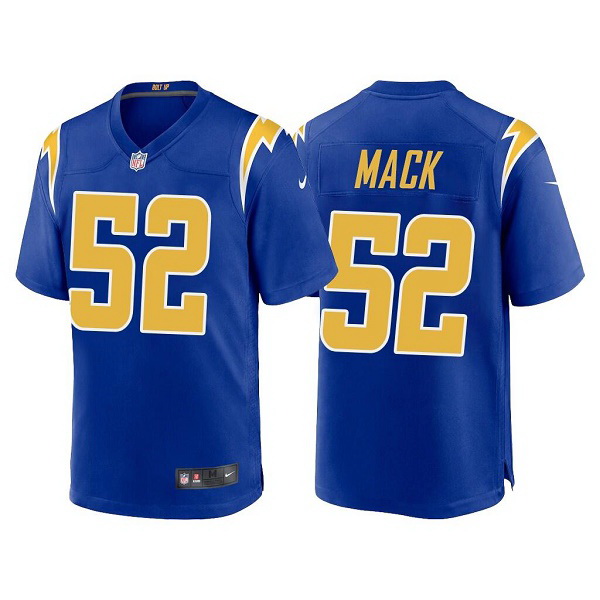 Men Los Angeles Chargers Khalil Mack #52 Blue Vapor Limited Jersey