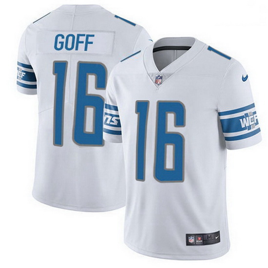 Youth Detroit Lions 16 Jared Goff White Men Stitched NFL Limited
