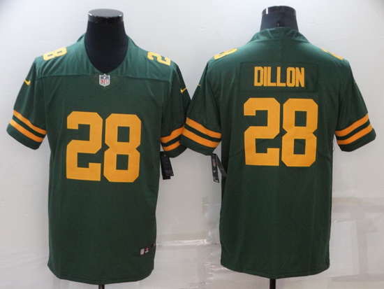 Youth Green Bay Packers 28 A J Dillon 2021 Green Legend Stitched