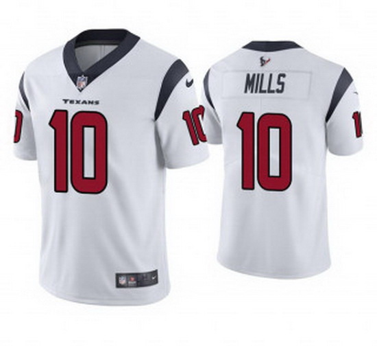 Youth Men Houston Texans 10 Davis Mills White Vapor Untouchable Limited Stitched Jersey