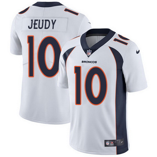 Youth Nike Broncos 10 Jerry Jeudy Navy White Alternate Stitched 