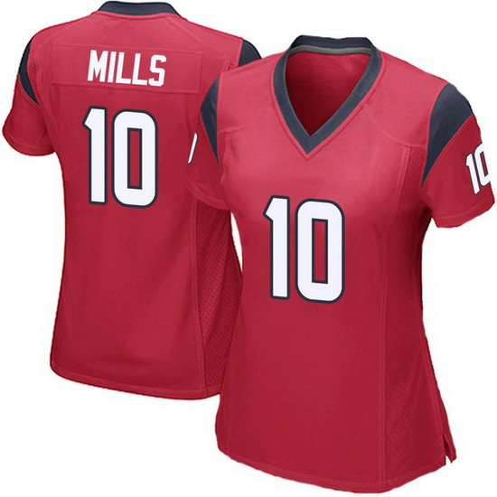 Men Houston Texans 10 Davis Mills Red Vapor Untouchable Limited Stitched Jersey