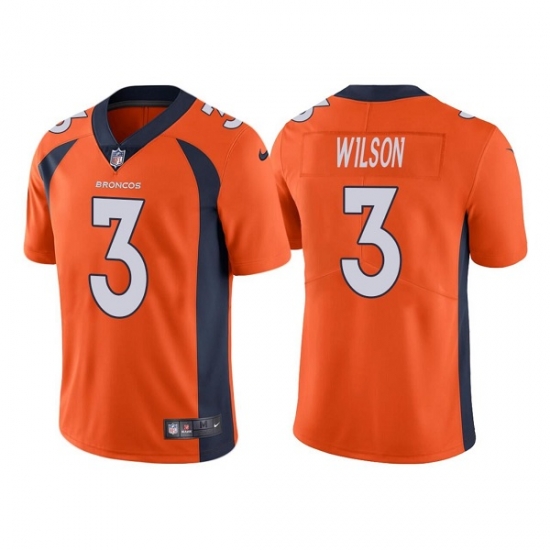 Toddler Denver Broncos 3 Russell Wilson Orange Vapor Untouchable Limited Stitched Jersey