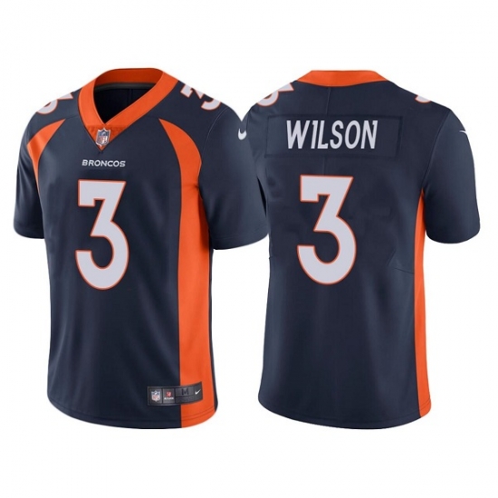 Toddler enver Broncos 3 Russell Wilson Navy Vapor Untouchable Limited Stitched Jersey