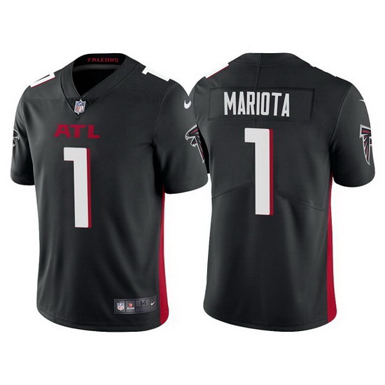 Men Atlanta Falcons 1 Marcus Mariota Black Vapor Untouchable Lim