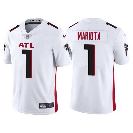 Men Atlanta Falcons 1 Marcus Mariota White Vapor Untouchable Limited Stitched jersey