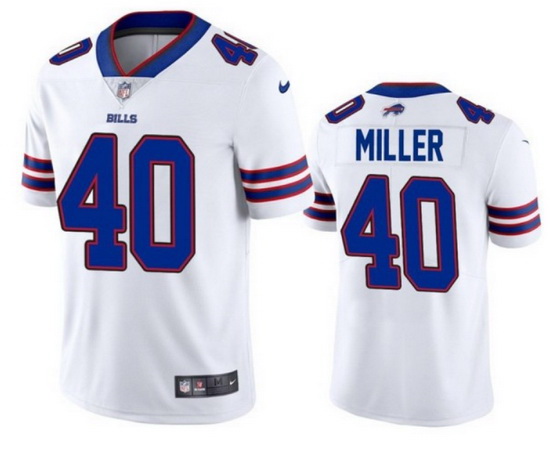 Men Buffalo Bills 40 Von Miller White Vapor Untouchable Limited Stitched jersey