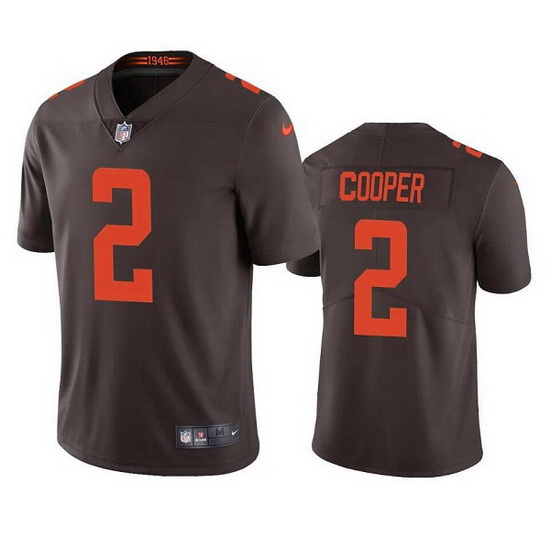 Men Cleveland Browns 2 Amari Cooper Brown Color Rush Vapor Untou