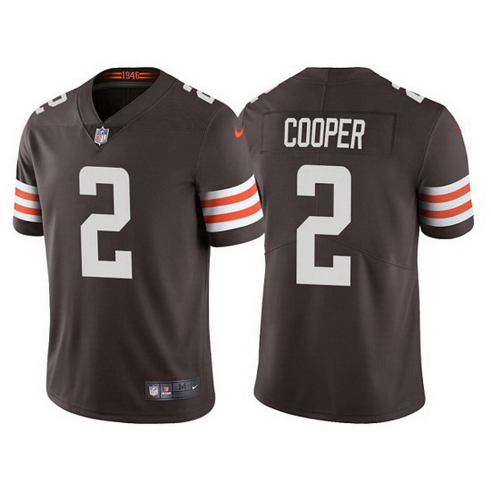 Men Cleveland Browns 2 Amari Cooper Brown Vapor Untouchable Limited Stitched jersey