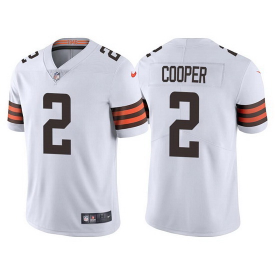 Men Cleveland Browns 2 Amari Cooper White Vapor Untouchable Limited Stitched jersey