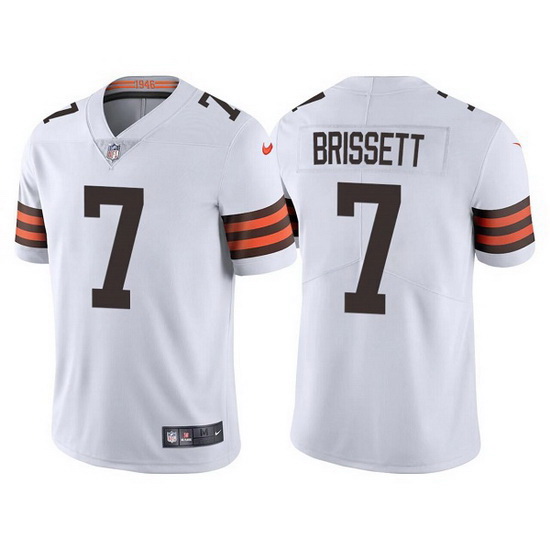 Men Cleveland Browns 7 Jacoby Brissett White Vapor Untouchable L