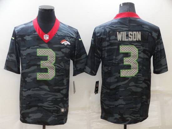 Men Denver Broncos 3 Russell Wilson Camo Limited Stitched jersey