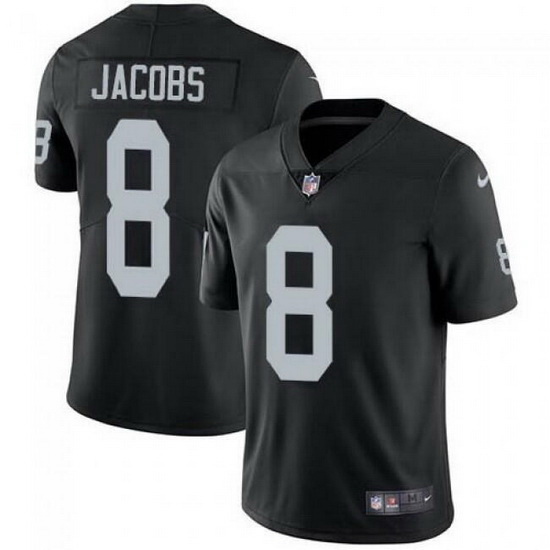 Men Las Vegas Raiders 8 Josh Jacobs Black Vapor Limited Stitched