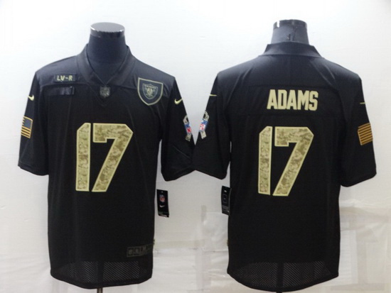 Men Las Vegas Raiders 17 Davante Adams Black Camo Salute To Serv