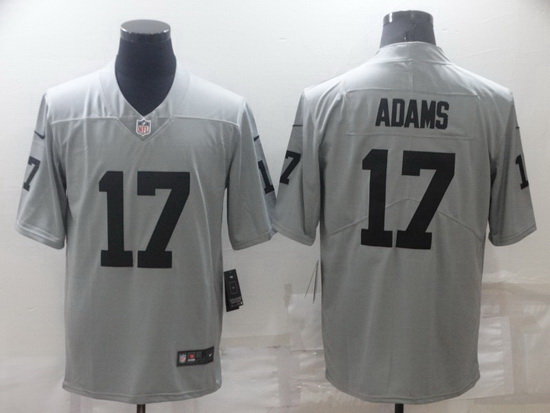 Men Las Vegas Raiders 17 Davante Adams Grey Limited Stitched jersey