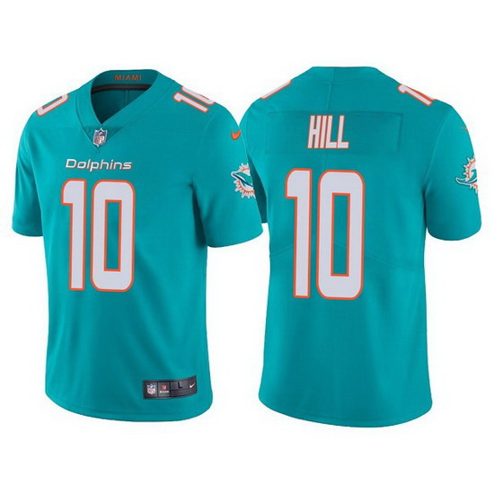 Men Miami Dolphins 10 Tyreek Hill Aqua Vapor Untouchable Limited