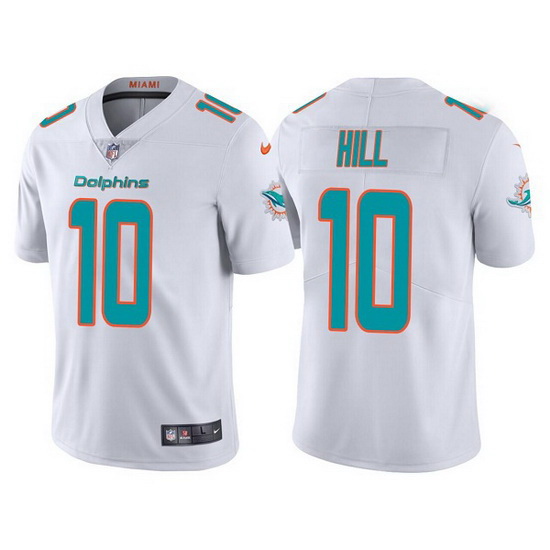 Men Miami Dolphins 10 Tyreek Hill White Vapor Untouchable Limite