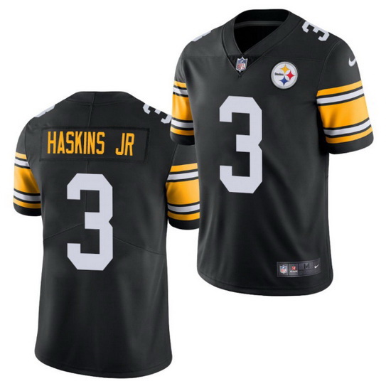 Men Pittsburgh Steelers 3 Dwayne Haskins Jr  Black Vapor Untouch