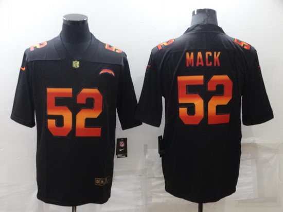 Men Los Angeles Chargers 52 Khalil Mack Black Fashion Limited Stitched jersey