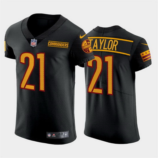 Men Washington Commanders 21 Sean Taylor Black Elite Stitched je